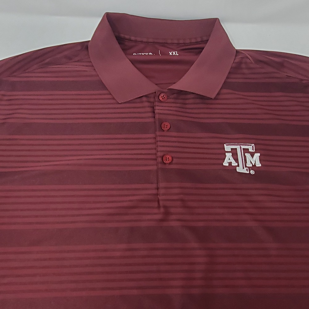 Texas A&M Polo Mens XXL 100943 Maroon NCAA Football Antigua